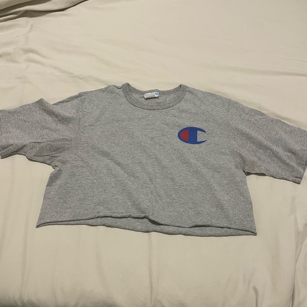 Champion Heather Gray Cropped Tee